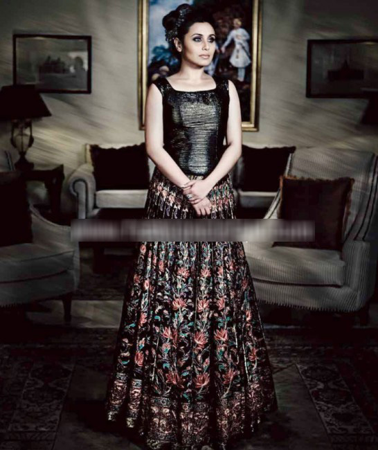 Rani in a floral skirt dress - (3) -  Rani Mukherjee’s  OK! India – September 2012