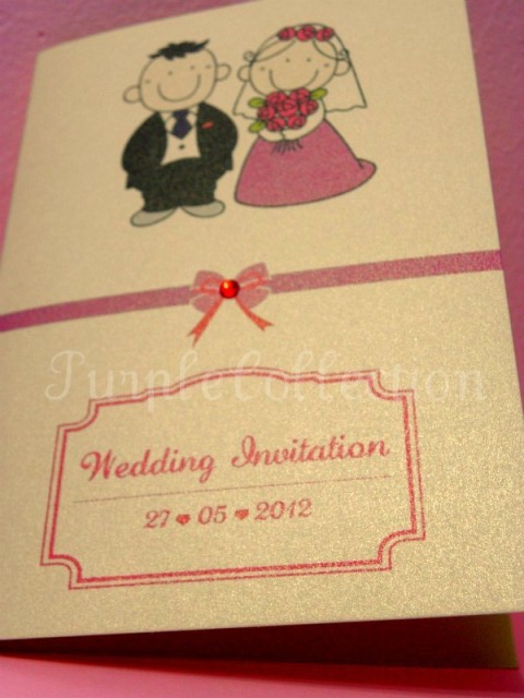 Cartoon Couple Wedding Invitation Card