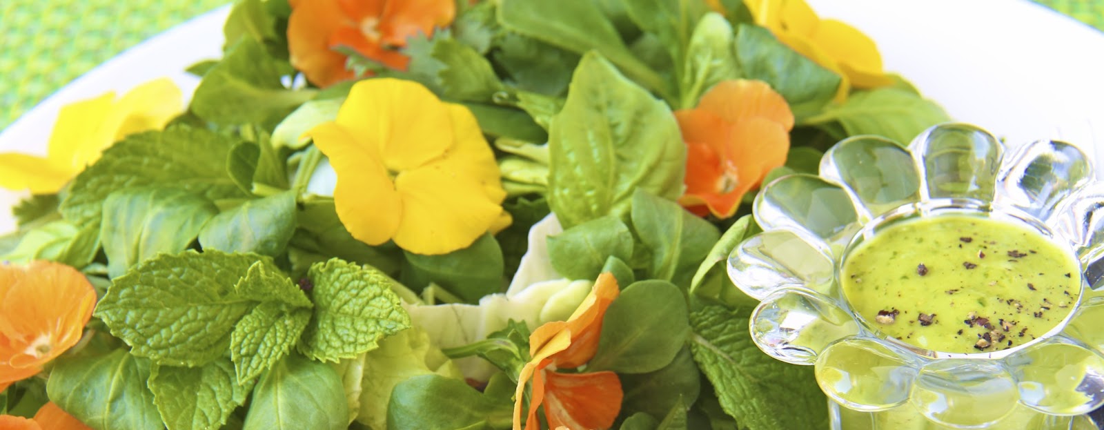 Fresh Herb Salad w/ AvocadoBasil Vinaigrette The Café Sucre Farine
