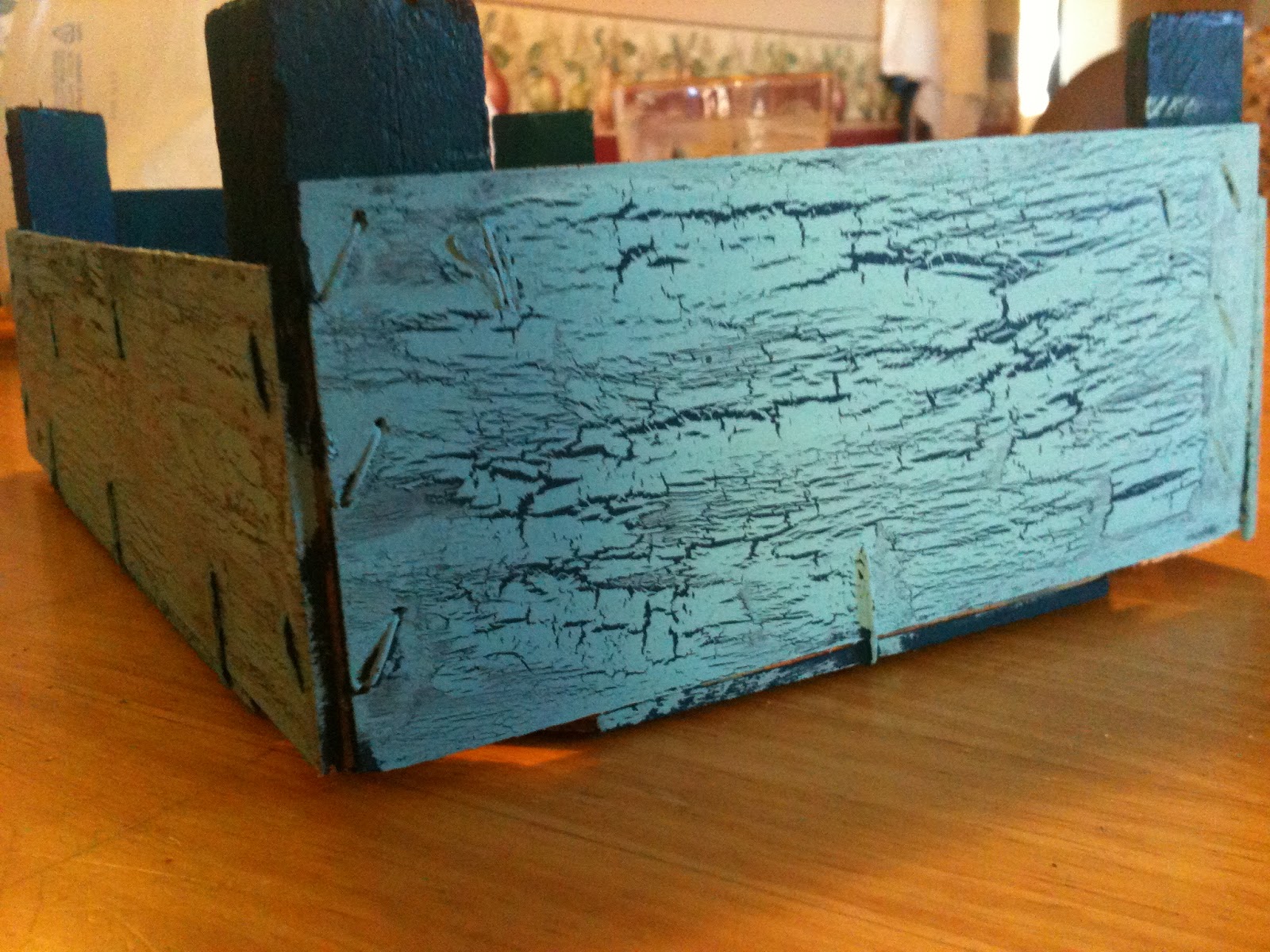 Where the walnut trees grow Crackle finish using school glue