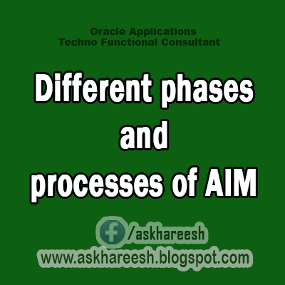 Different phases and processes of AIM,Ask Hareesh Blog for Oracle Apps