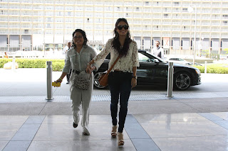 Vanessa Hudgens  with Her Mom out in Beverly Hills