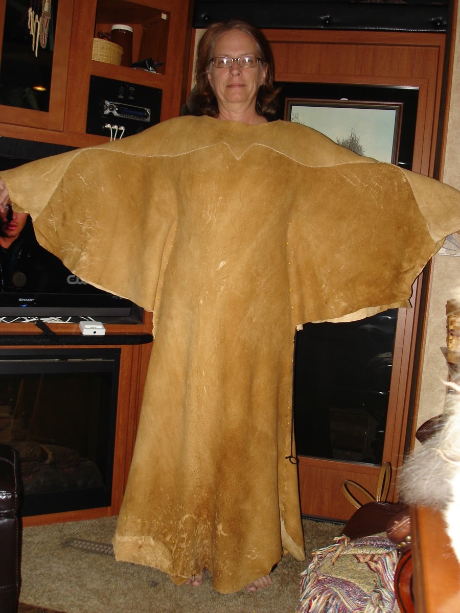 Stitching Up History Two Hide Elk Dress Sleeves Cut