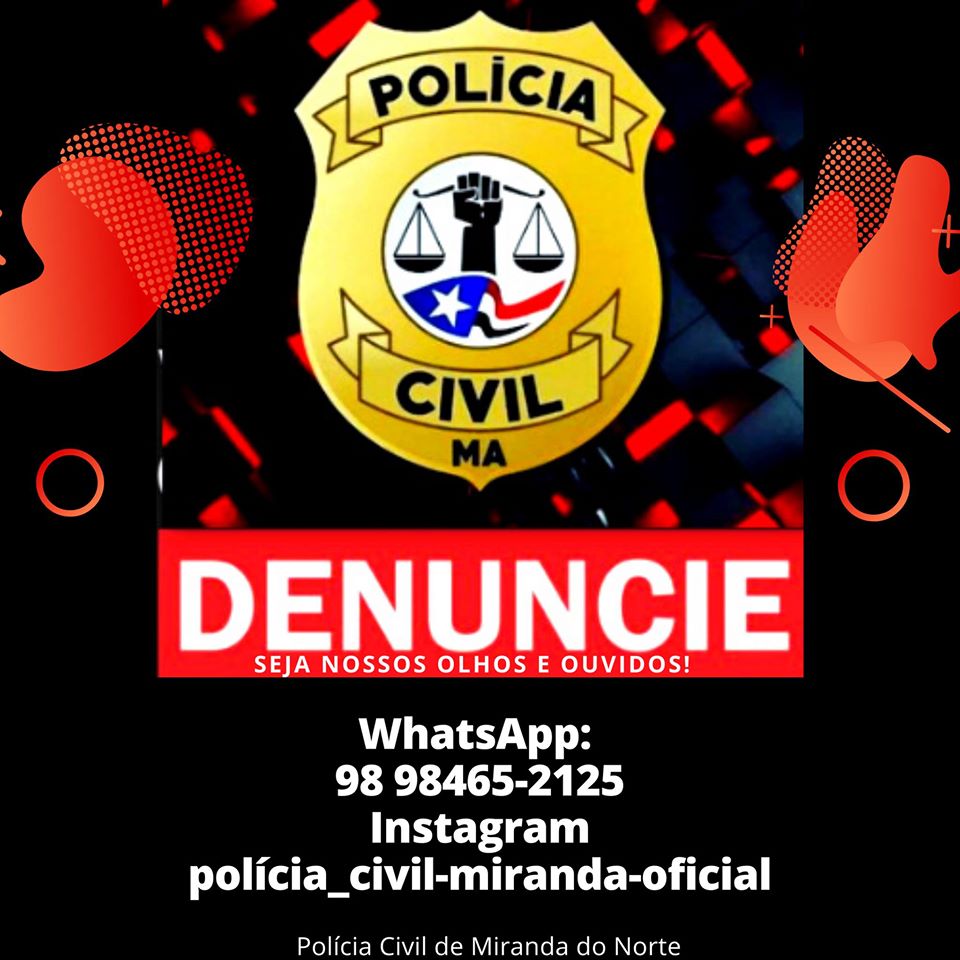 Denuncie, seja os olhos e os ouvidos da polícia!