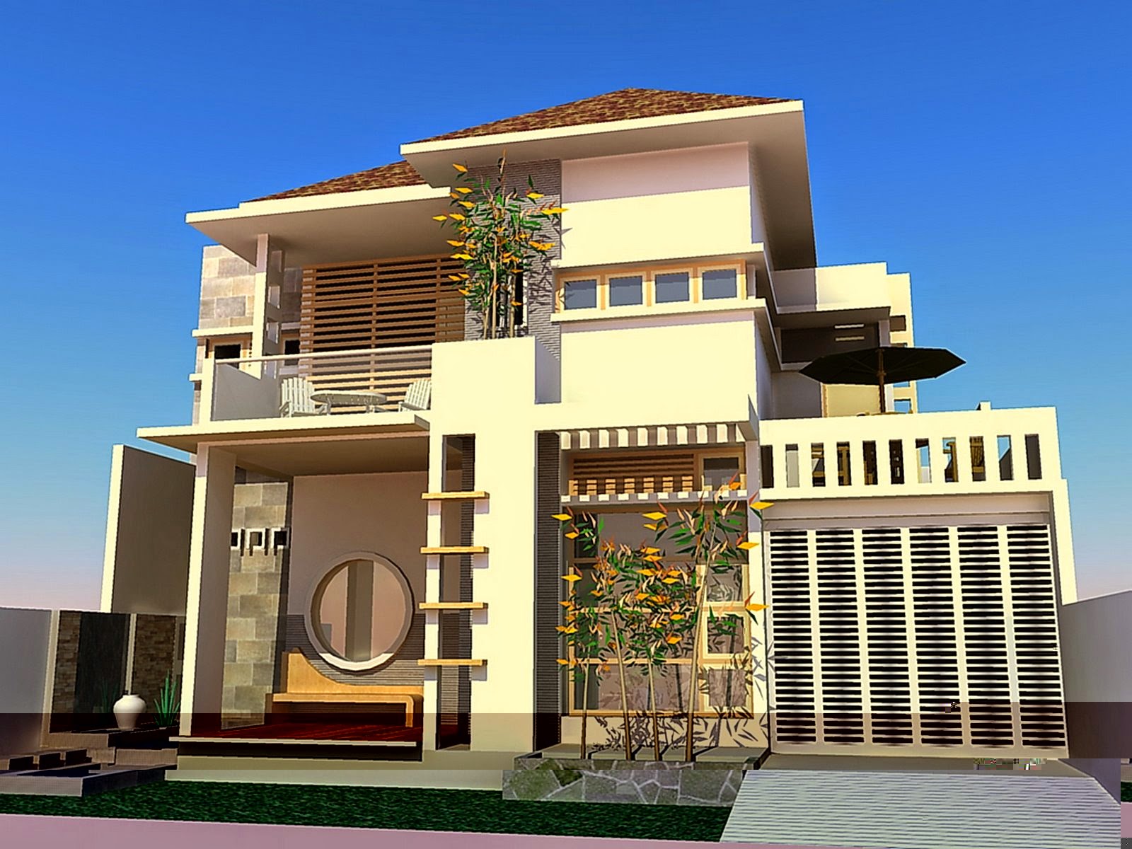 Contoh rumah minimalis type 45 2 lantai