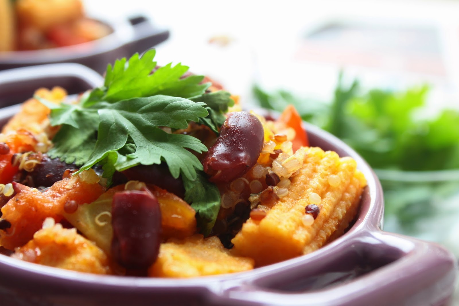 Receitas do Menu Verde Chili de quinoa Quinoa Chilli