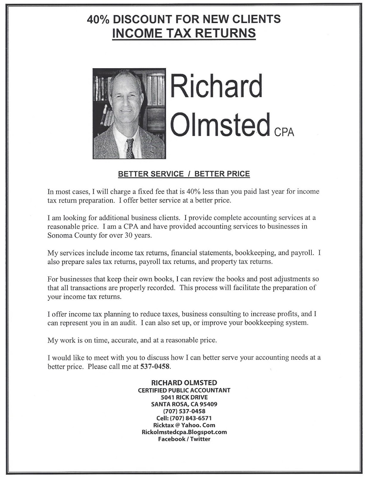 richard olmsted cpa flyers in this is 40