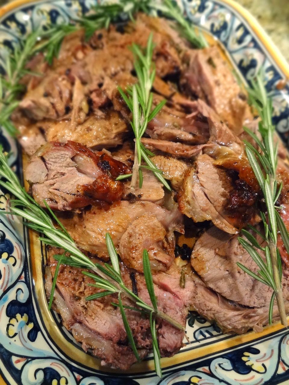 Scrumpdillyicious Roast Lamb with Rosemary, Garlic, Lemon & Anchovy