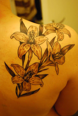 free designs tiger lily tattoo flower