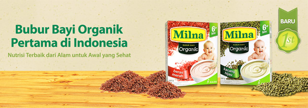 Bubur Bayi Organik Pertama di Indonesia Milna Bubur Bayi Organik, MPASI Terbaik untuk Si Kecil