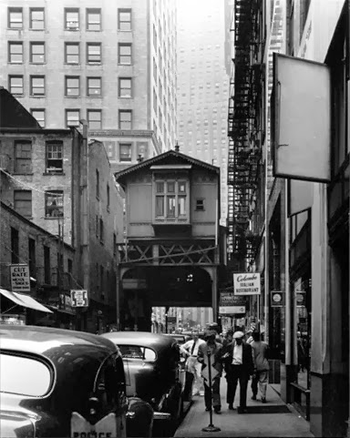 Elevated station downtown new york 1940 Elevated station downtown new york 1940