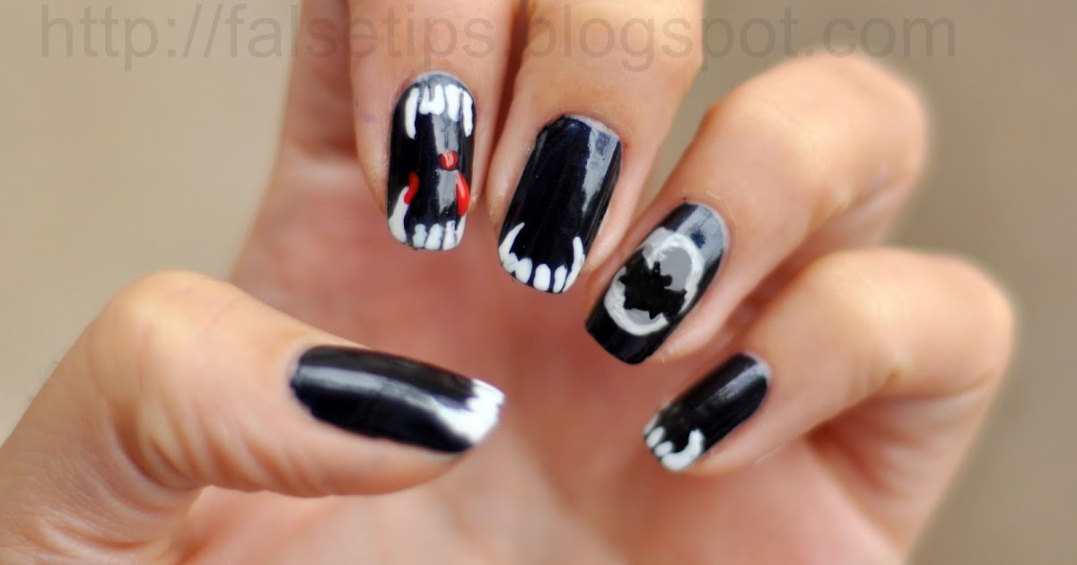 Halloween Vampire Teeth Nail Art Sebi Bebi