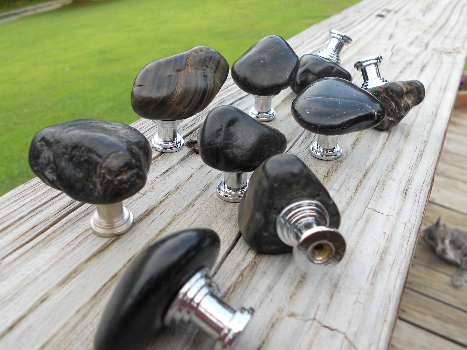 Rock Cabinet Knobs And Drawer Pulls Custom Made River Rock