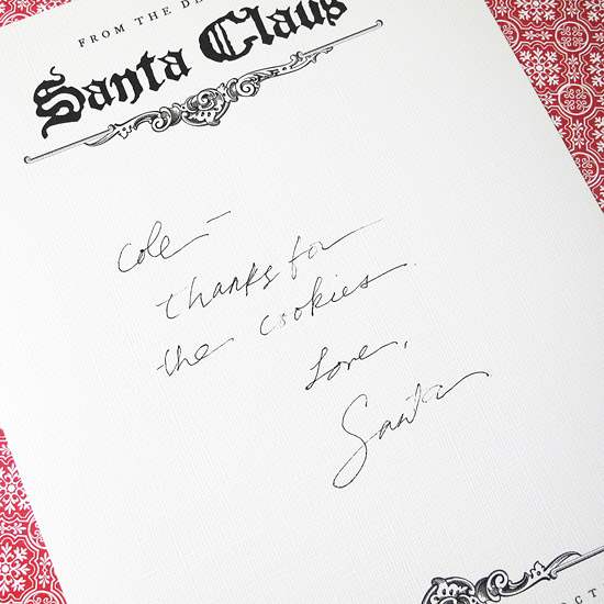 santa thank you letters