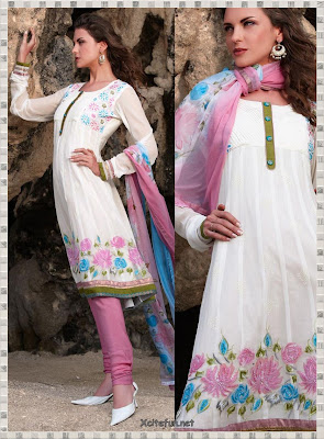 Anarkali Umbrella Frock Dress With Churidar Pajama