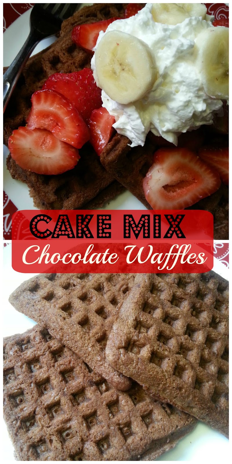 The Better Baker Cake Mix Chocolate Waffles (4Ingredients)