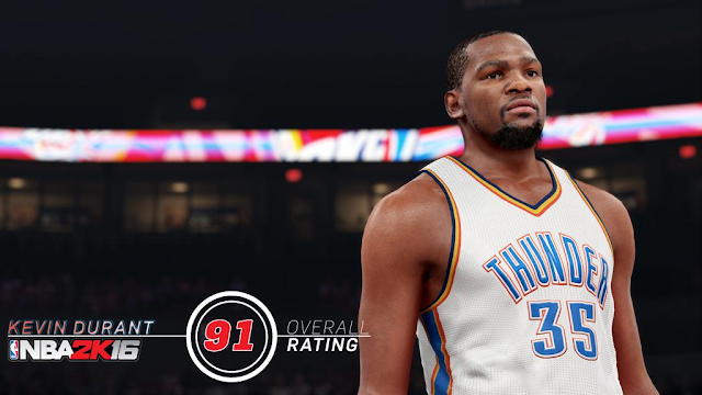 Kevin Durant's NBA 2K16 Rating