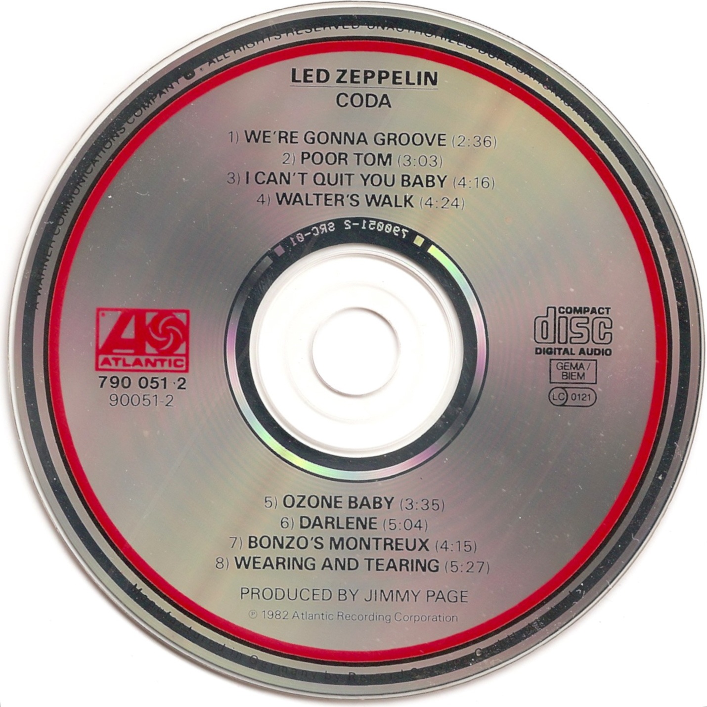 The First Pressing CD Collection Led Zeppelin Coda