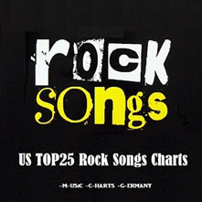 US TOP25 Rock Songs Charts 07.01.2012