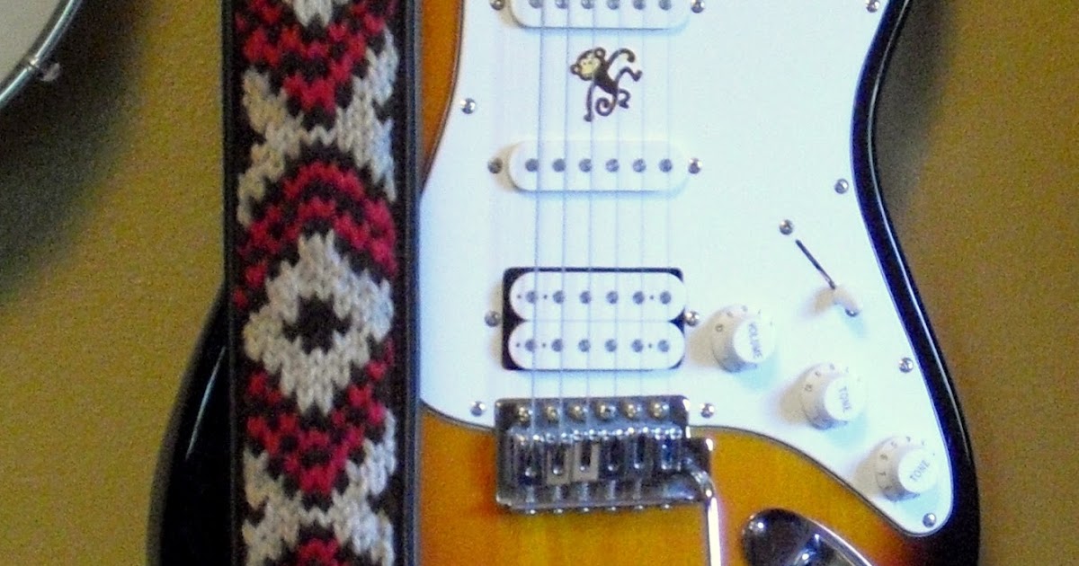 Knit Guitar Strap The Fuzzy Square