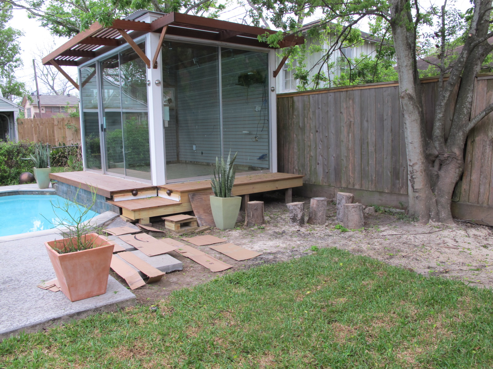 Christie Chase 319...cabana & landscape progress (part four)
