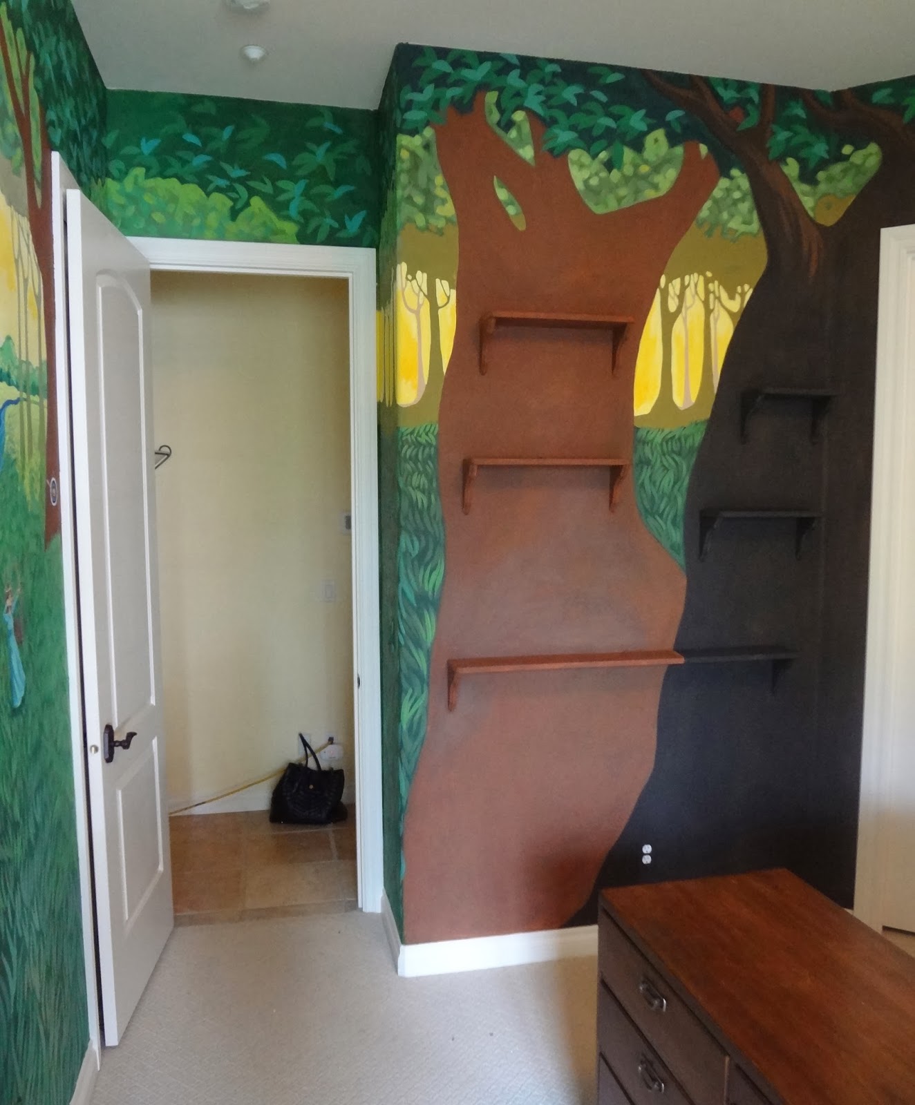 The Talking Walls Fantastical Forest Nursery Mural... D.O.N.E!