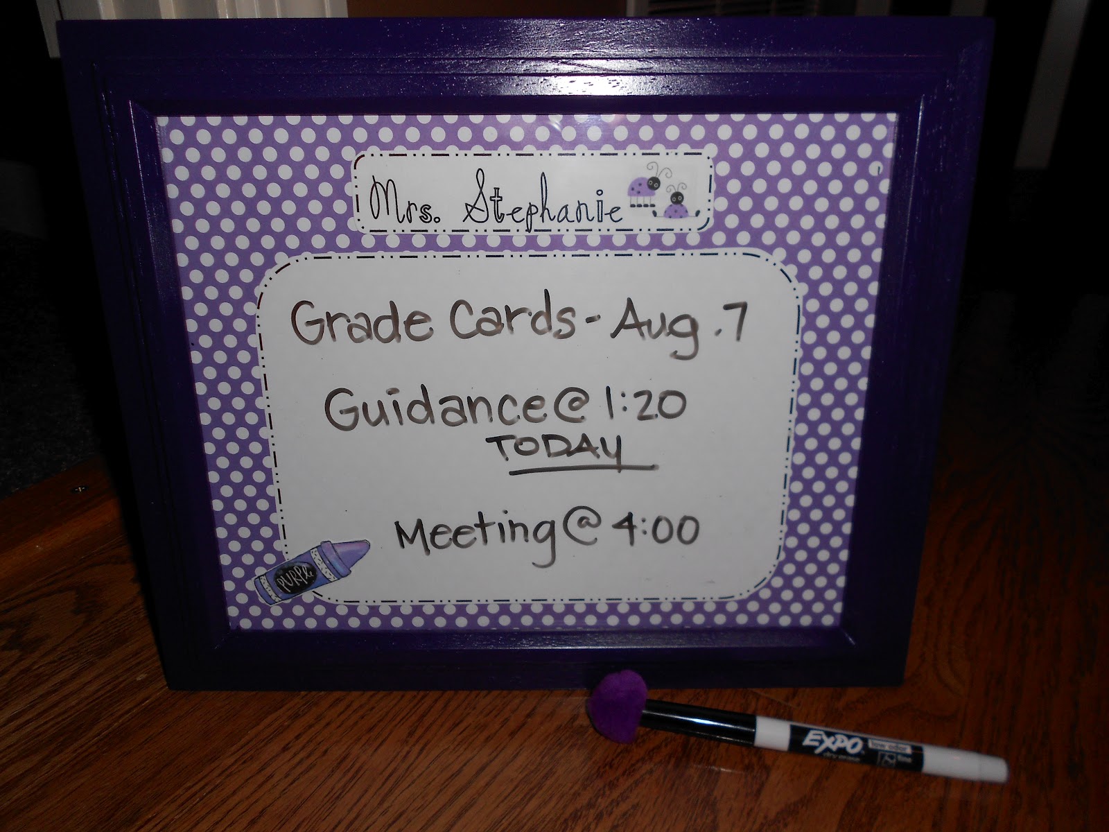 Prayers & Purple Elephants A Homemade Dryerase Board