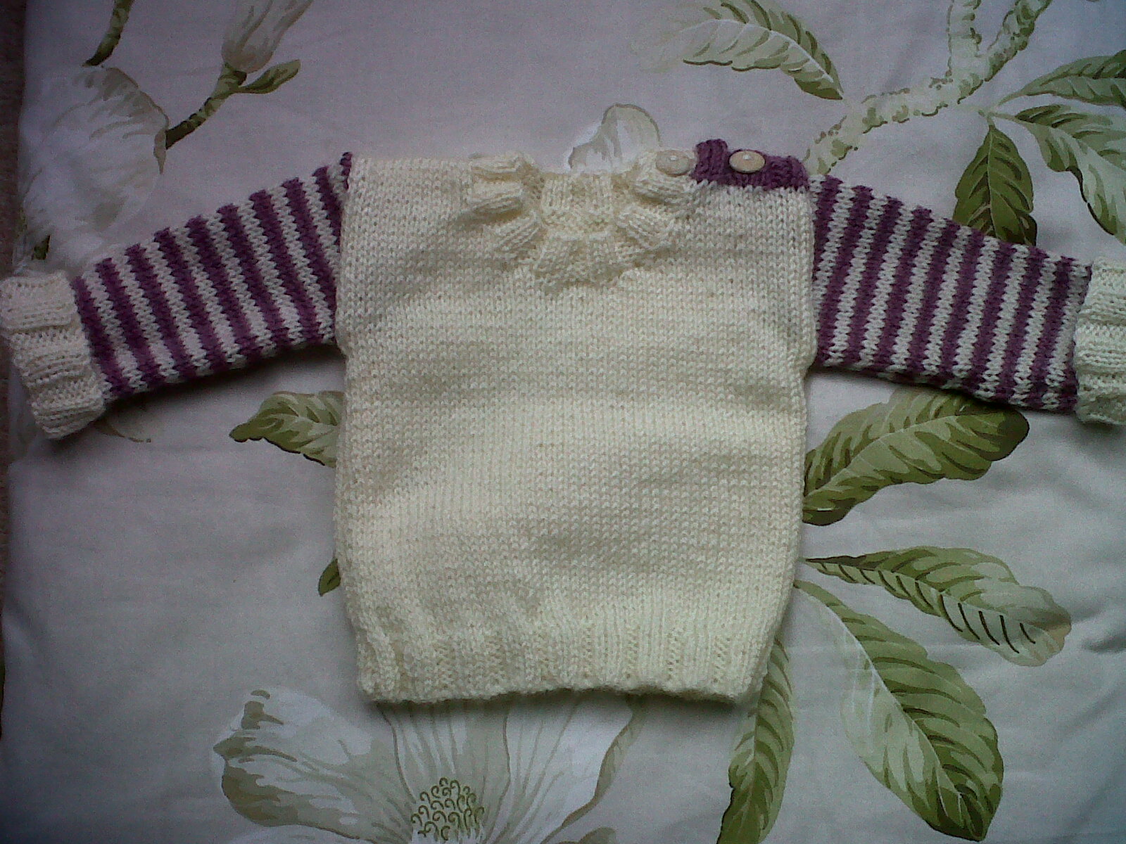 Grace Paretree My hand knitted baby jumpers Ta dah!