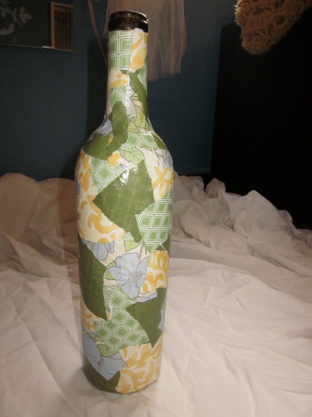 Criminally Crafty in MKE Wine Bottles, Paper Mache Style