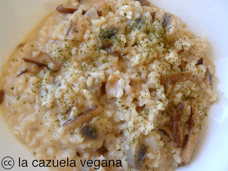 Risotto de setas La Cazuela Vegana Alimentación 100 vegetal y