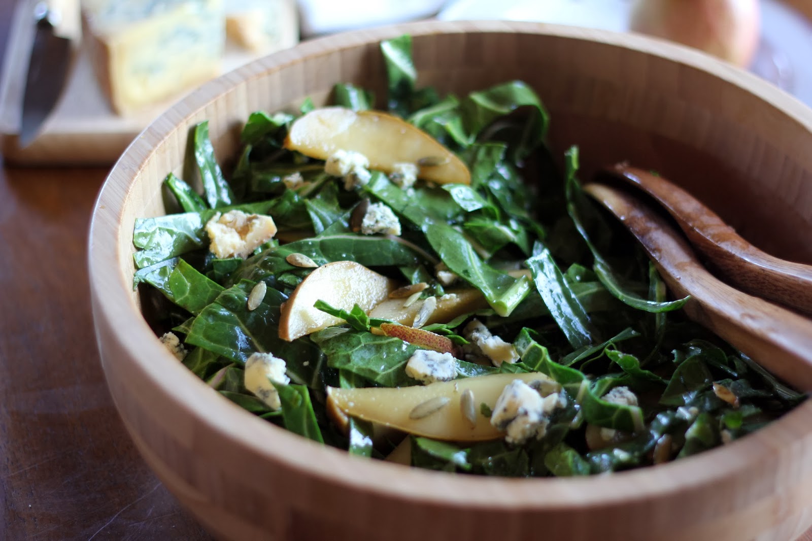 Blue Kale Road Collard Greens with Pickled Pears