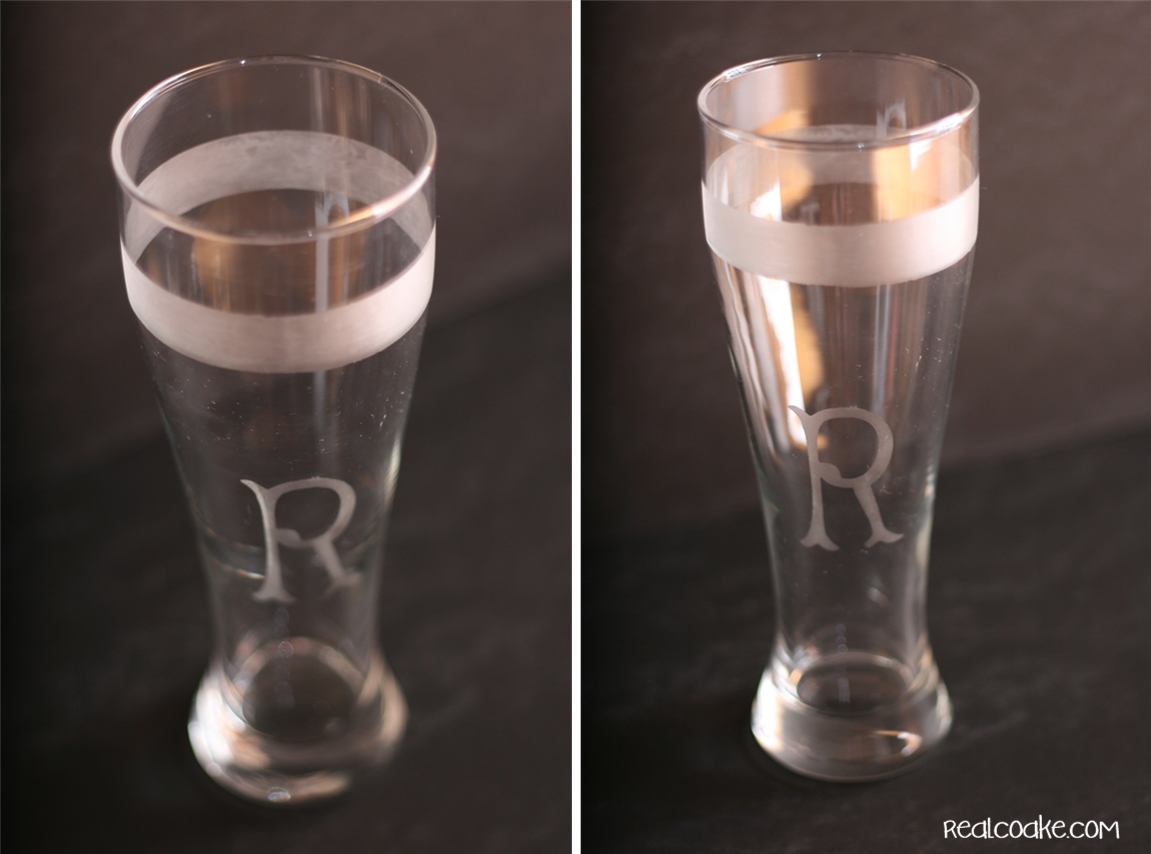 Personalized Beer Glasses {Homemade Gifts}