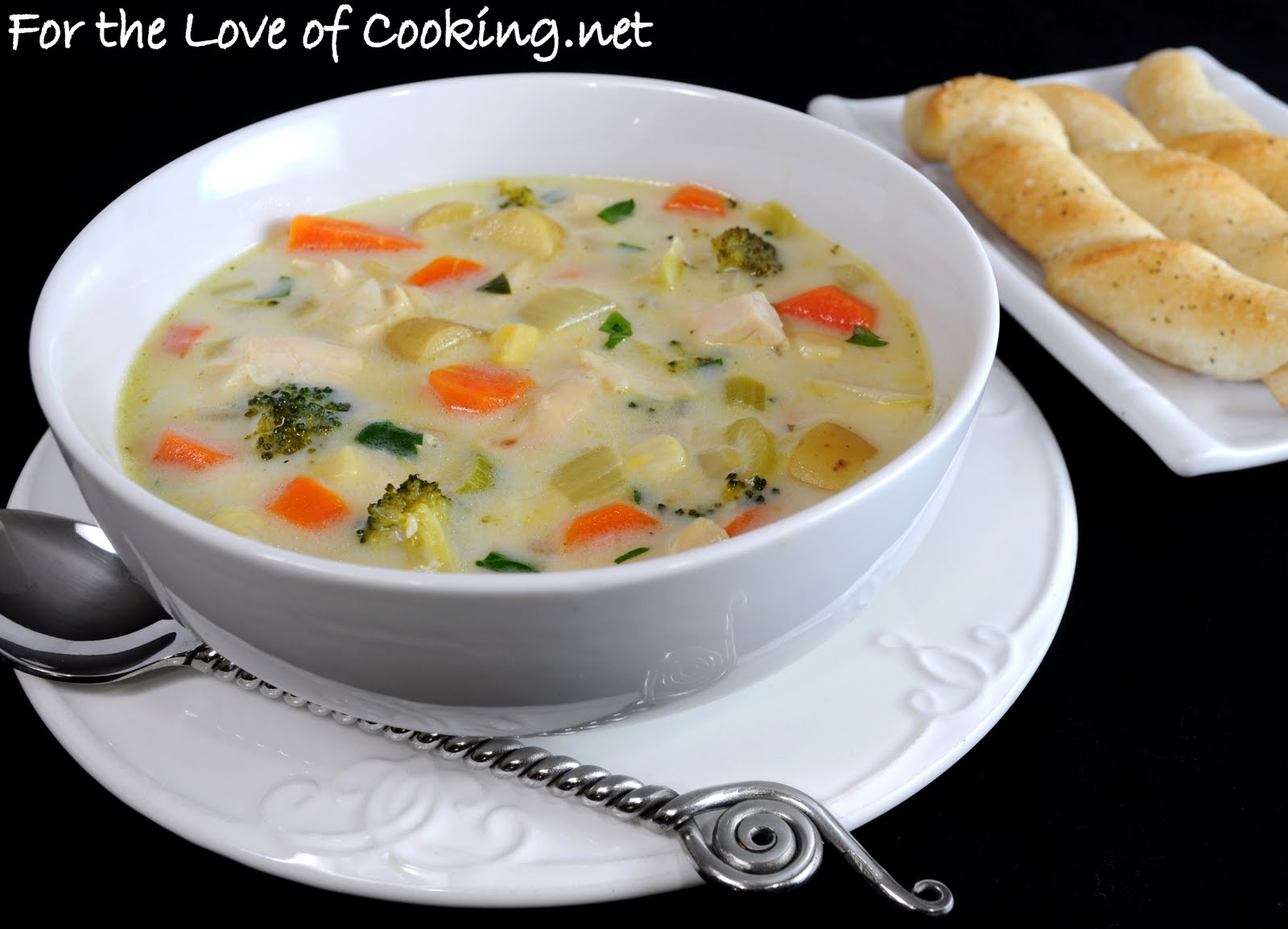Creamy Chicken, Potato, and Veggie Soup For the Love of Cooking