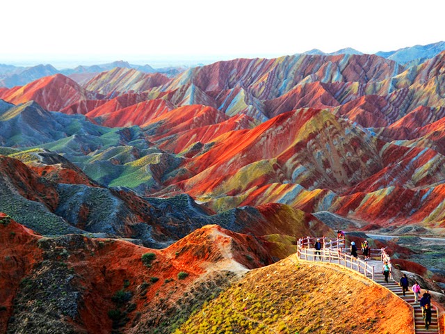 Parco Geologico Zhangye Danxia, Gansu, Cina. Parco Geologico Zhangye Danxia, Gansu, Cina.