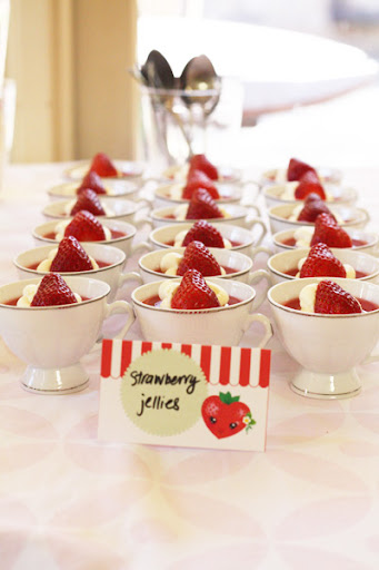 Strawberry Birthday Party jellies