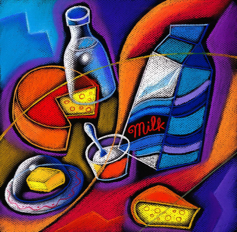 Cuadros Modernos Pinturas y Dibujos : Bodegones Coloridos y Modernos de