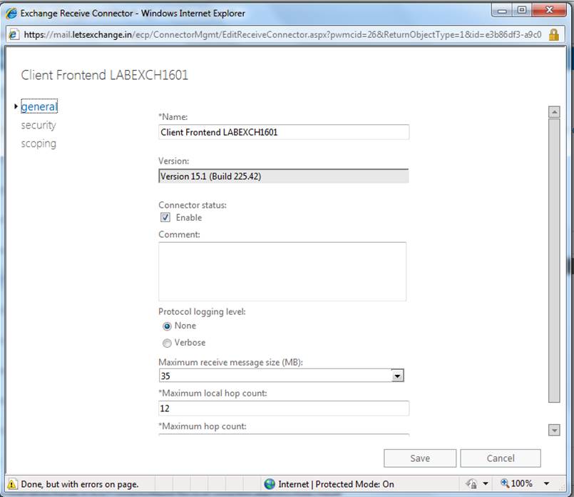 Configure protocol logging in exchange 2016
