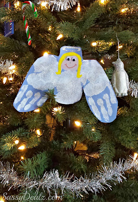angel handprint craft ornament