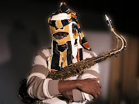 Lagbaja pictured with his Saxophone