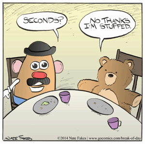 seconds? no i'm stuffed teddy bear funny