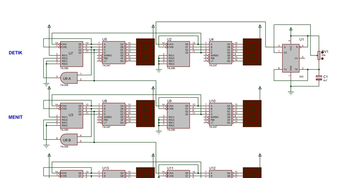 reading DIGITAL CLOCK WITH TTL IC