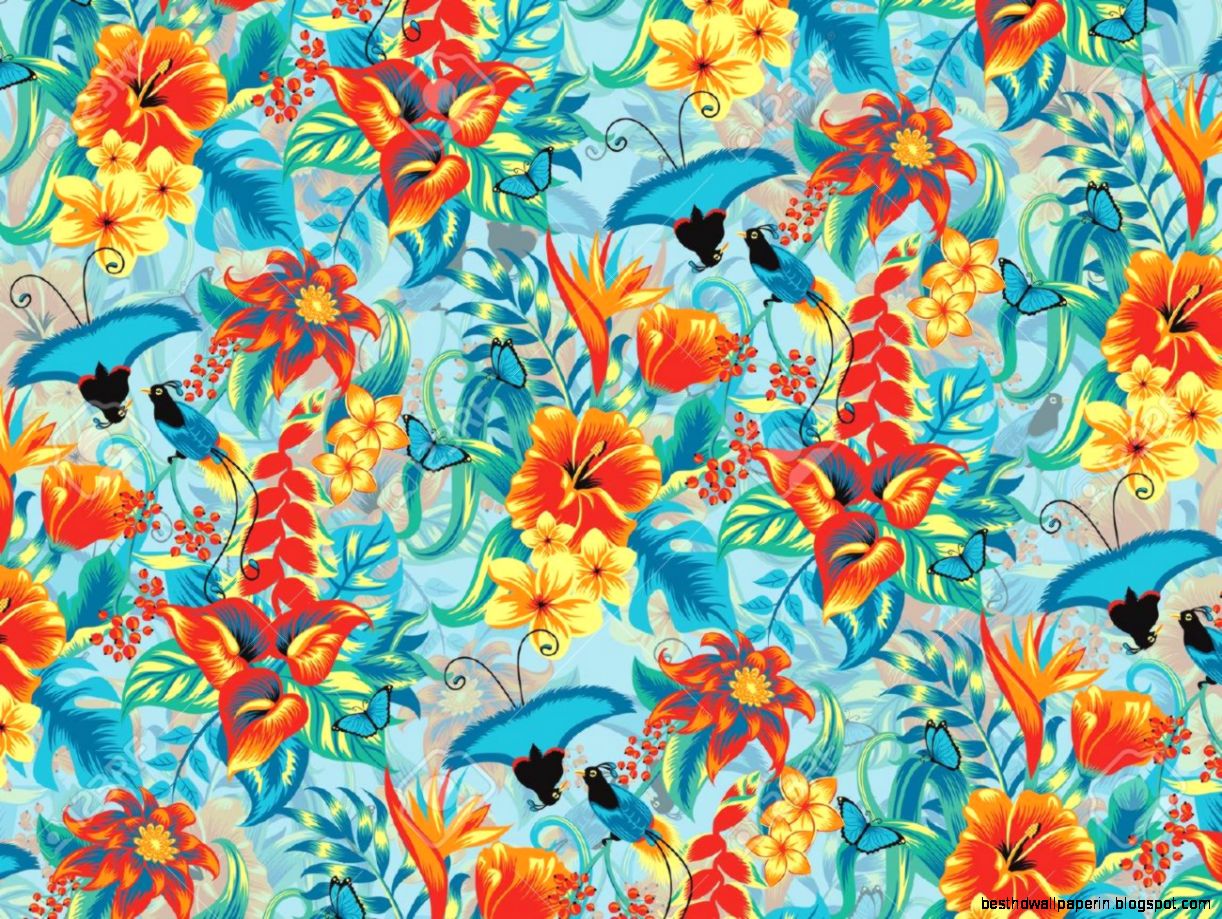 Seamless Tropical Pattern With Birds Royalty Free Cliparts Seamless Tropical Pattern With Birds Royalty Free Cliparts
