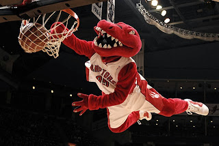 mascot, raptors, toronto, nba, basketball, dunk