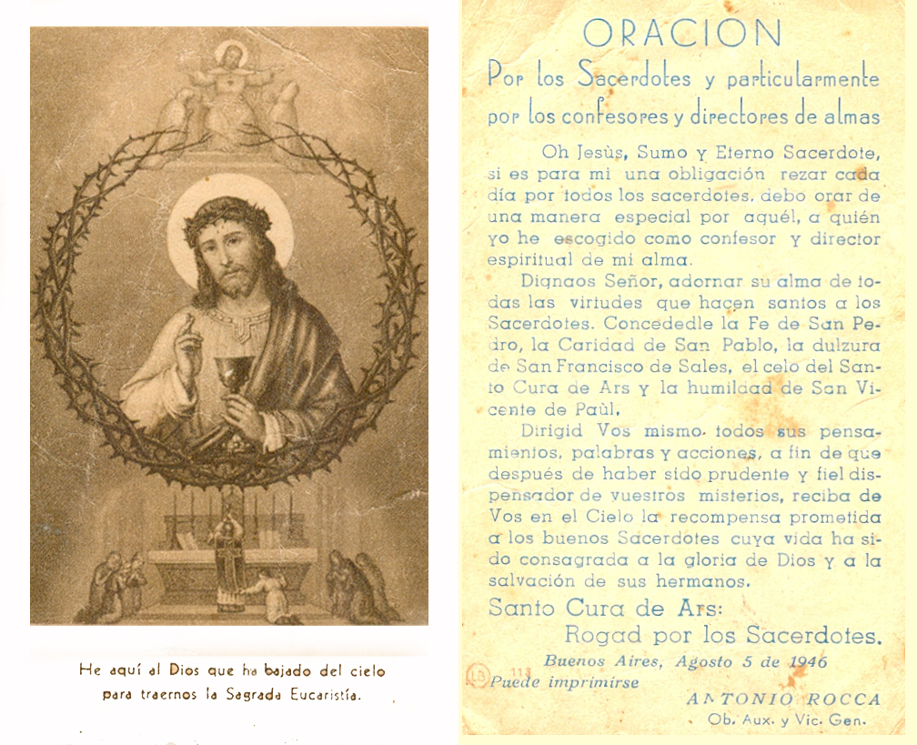 Oración por los sacerdotes, confesores y directores espirituales