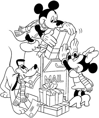 Coloring Pages Christmas Disney 