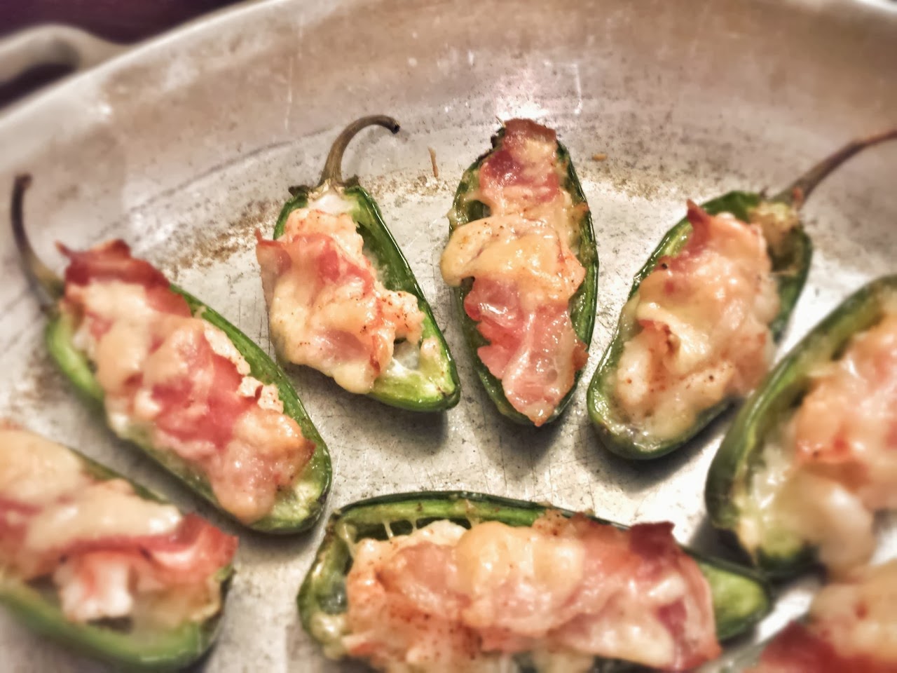 Red Kitchen Recipes Cheddar Shrimp Jalapeno Poppers with Pancetta