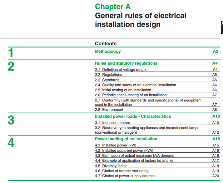 General rules of electrical installation design Schneider Electric