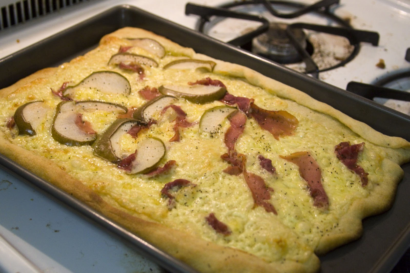 Adorn Me Food For You Pear Prosciutto Havarti Cheese Pizza