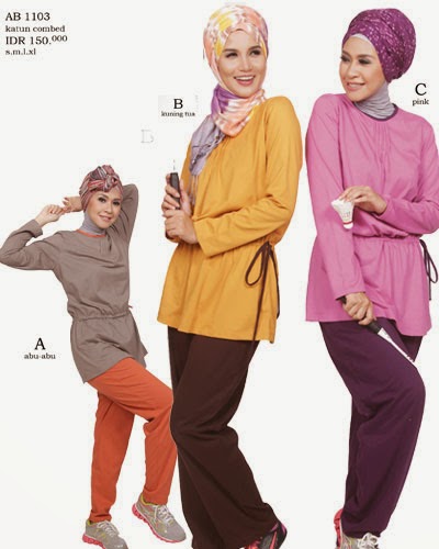Desain Baju Senam Sporty Muslim terbaru 2015 Desain Baju Senam Sporty Muslim terbaru 2015