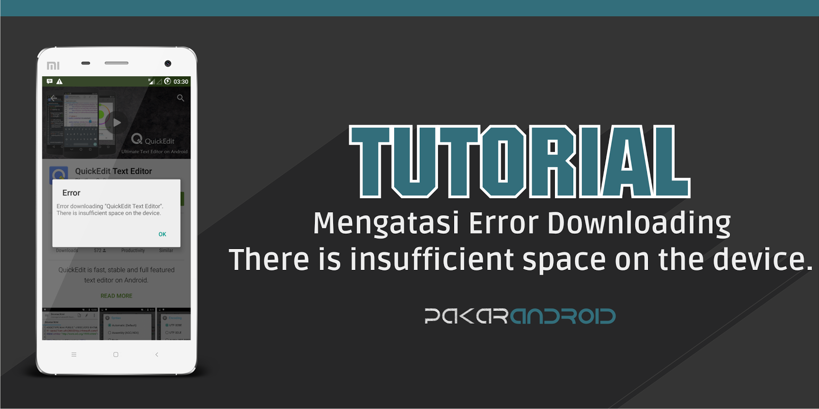 Mengatasi "Error Downloading There is Insufficient Space on The Device"